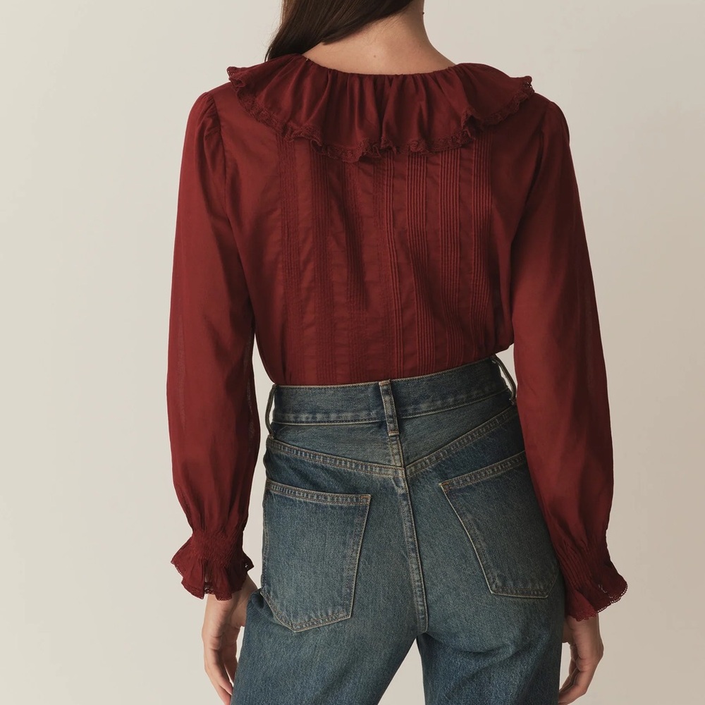 Doen Hardy Top in Deep Crimson - Picture 11 of 12